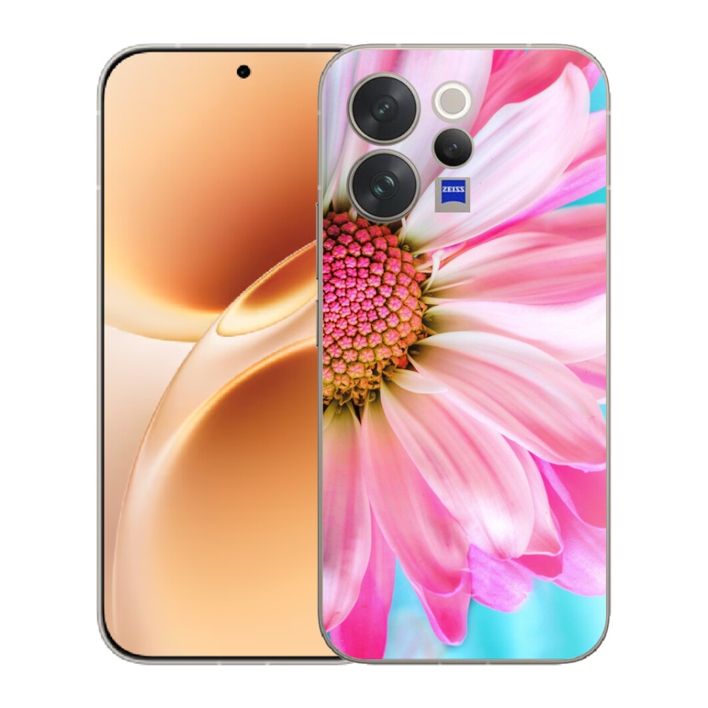 Gélový kryt mmCase na Vivo V70 - ružová kvetina