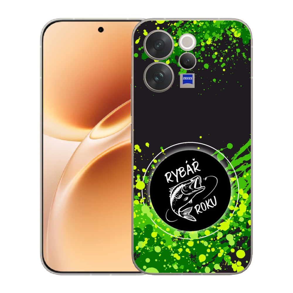 Gélový kryt mmCase na Vivo V70 - rybár roku čierne pozadie