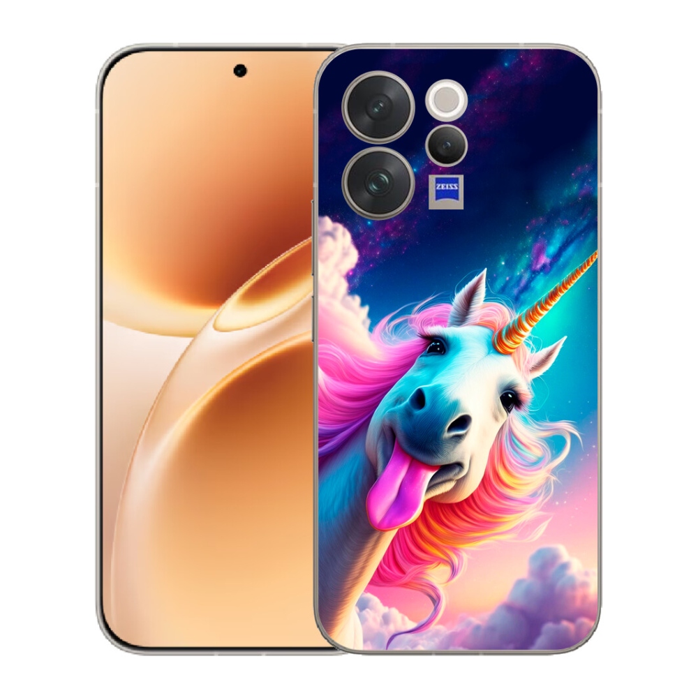 Gélový kryt mmCase na Vivo V70 - šialený jednorožec