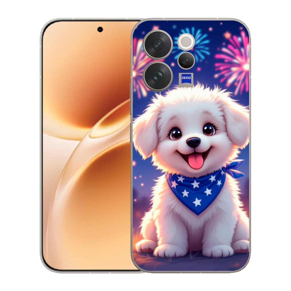 Gélový kryt mmCase na Vivo V70 - slávnostné šteňa