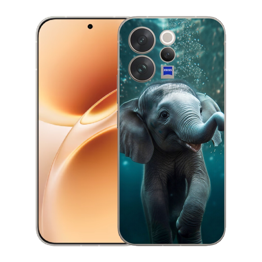 Gélový kryt mmCase na Vivo V70 - sloník pod vodou