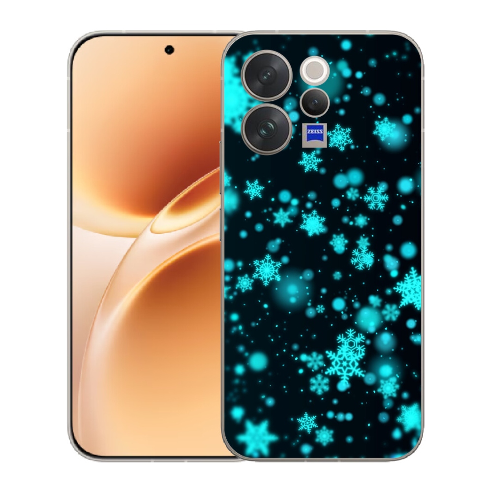 Gélový kryt mmCase na Vivo V70 - snehové vločky 1