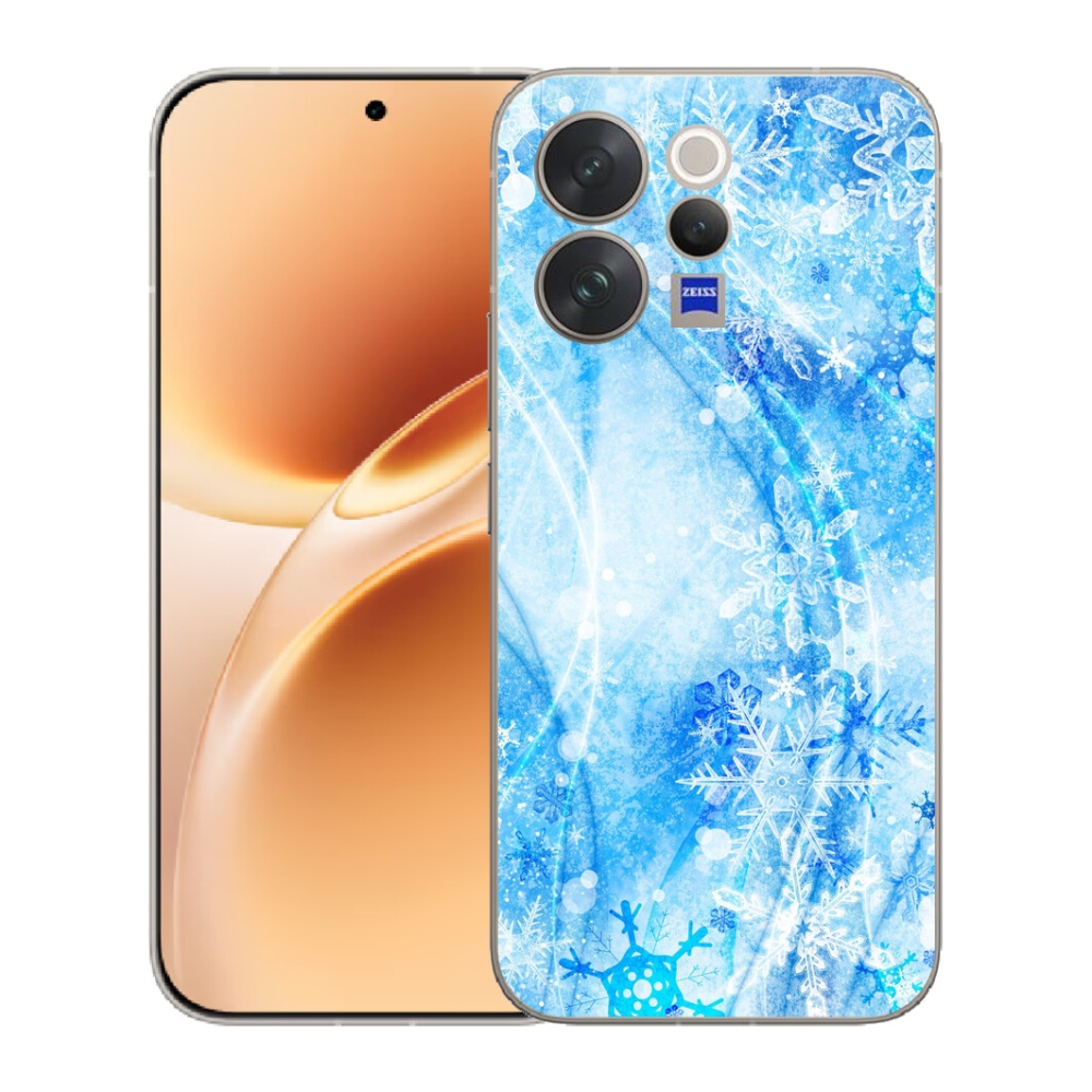 Gélový kryt mmCase na Vivo V70 - snehové vločky