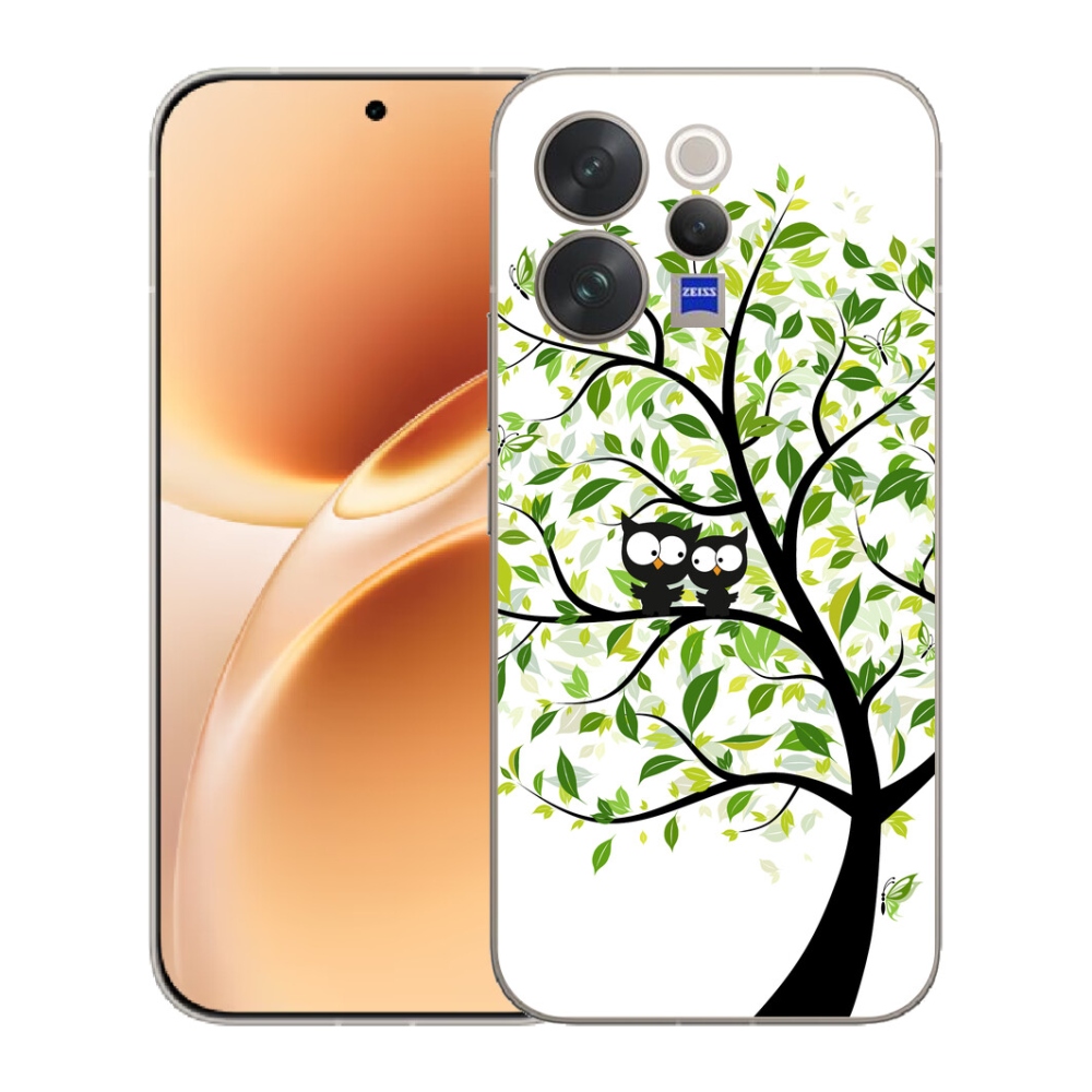 Gélový kryt mmCase na Vivo V70 - malej sovy na strome