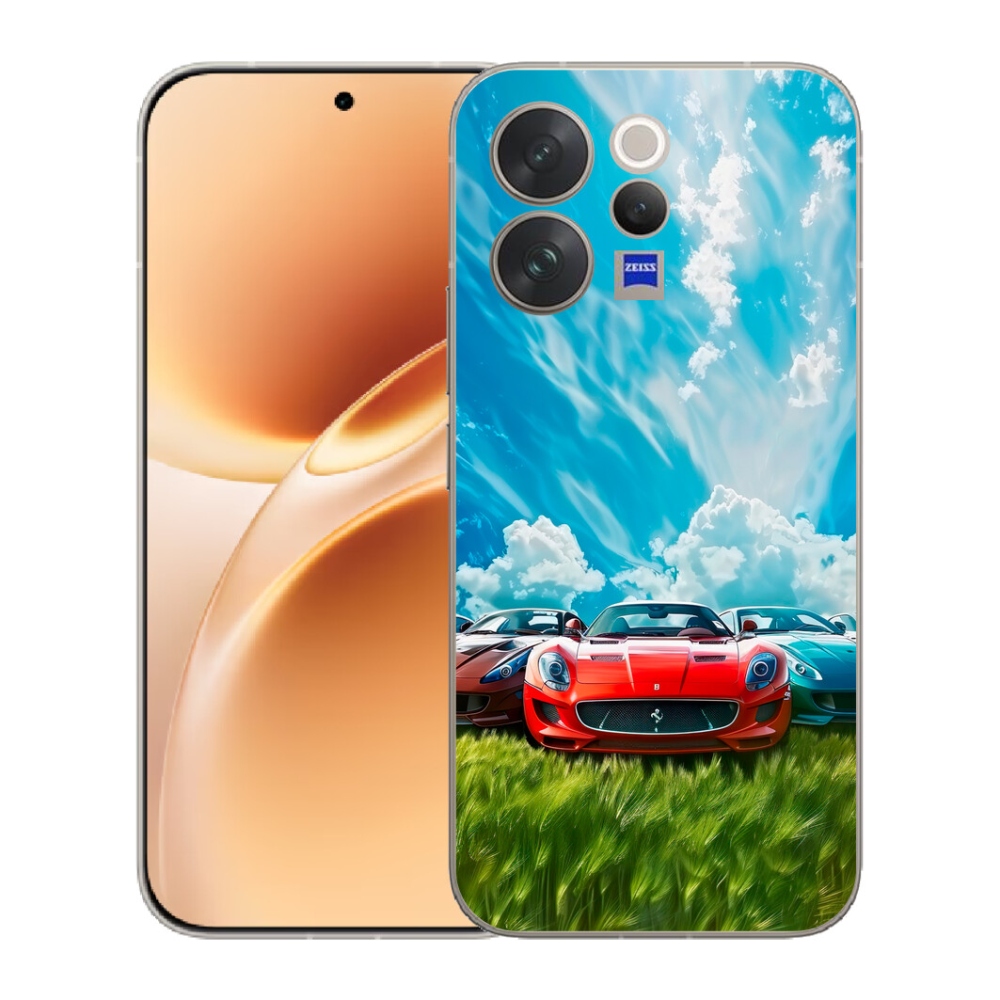 Gélový kryt mmCase na Vivo V70 - športové vozidlá