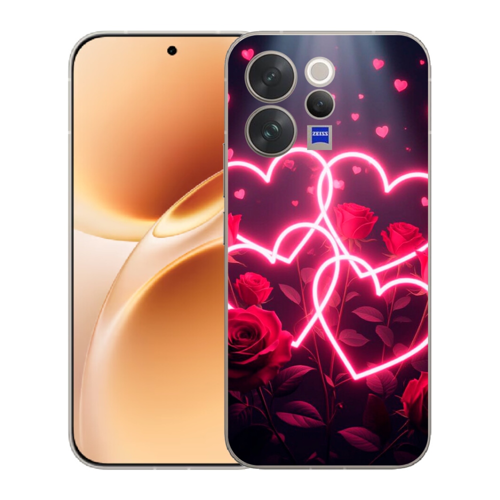 Gélový kryt mmCase na Vivo V70 - srdce lásky