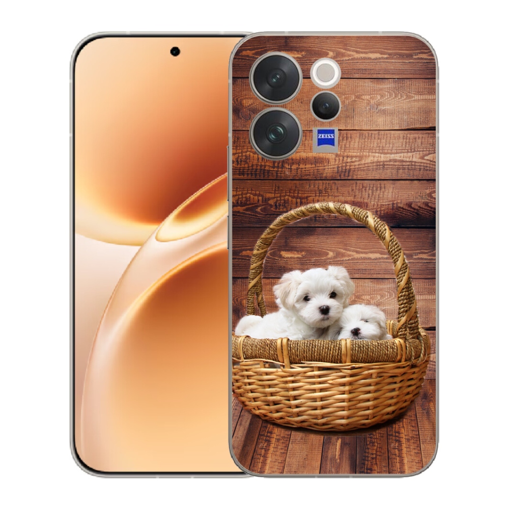 Gélový kryt mmCase na Vivo V70 - šteniatka