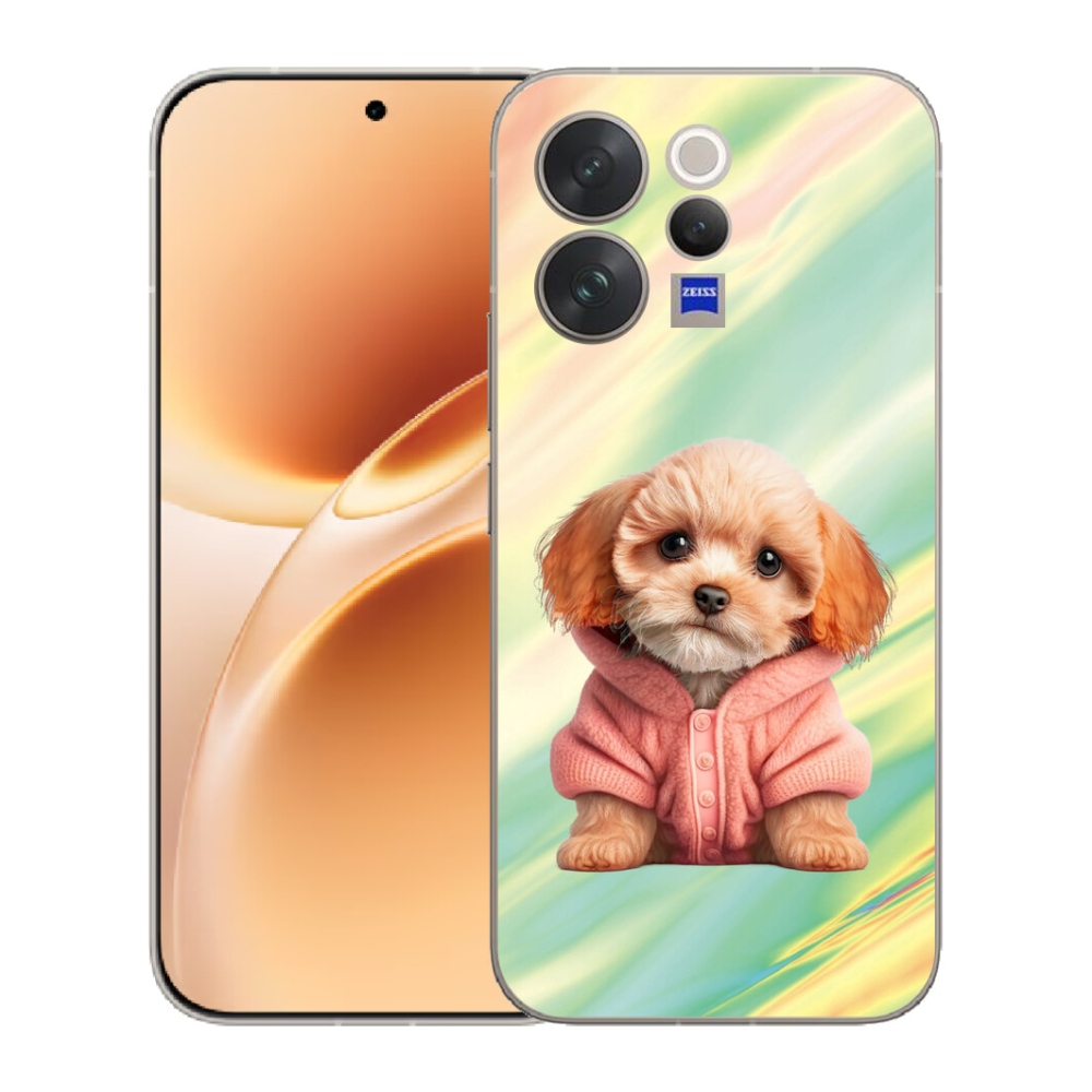 Gélový kryt mmCase na Vivo V70 - šteňa vo svetri