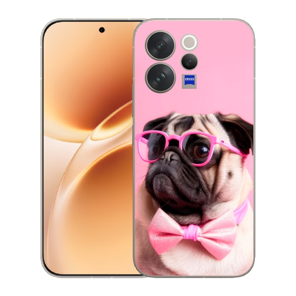 Gélový kryt mmCase na Vivo V70 - štýlový mops