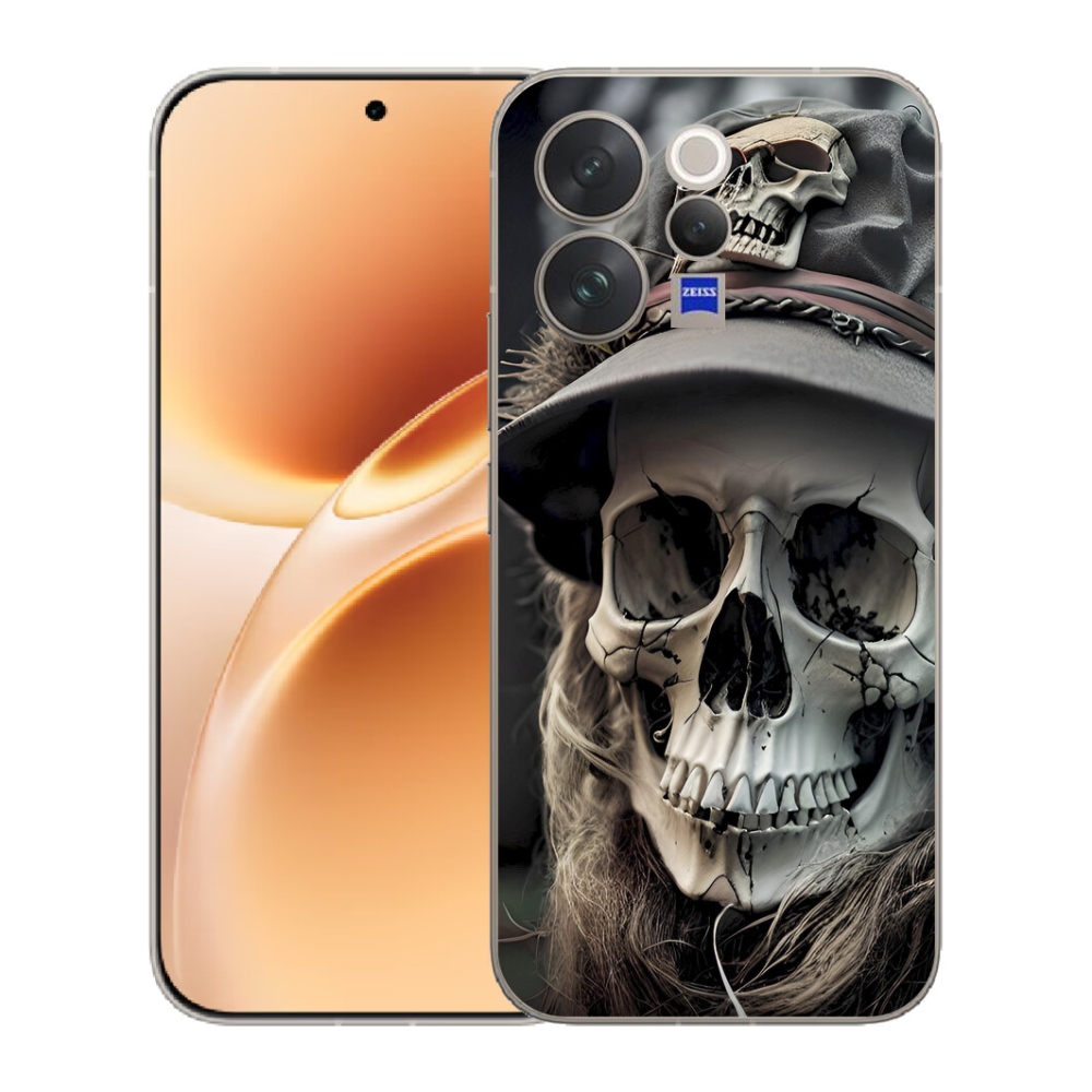 Gélový kryt mmCase na Vivo V70 - temná lebka