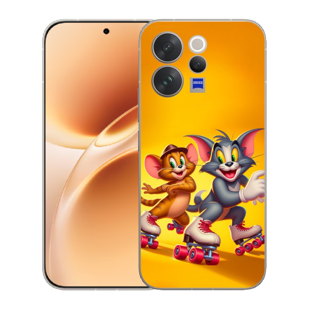 Gélový kryt mmCase na Vivo V70 - tom a jerry