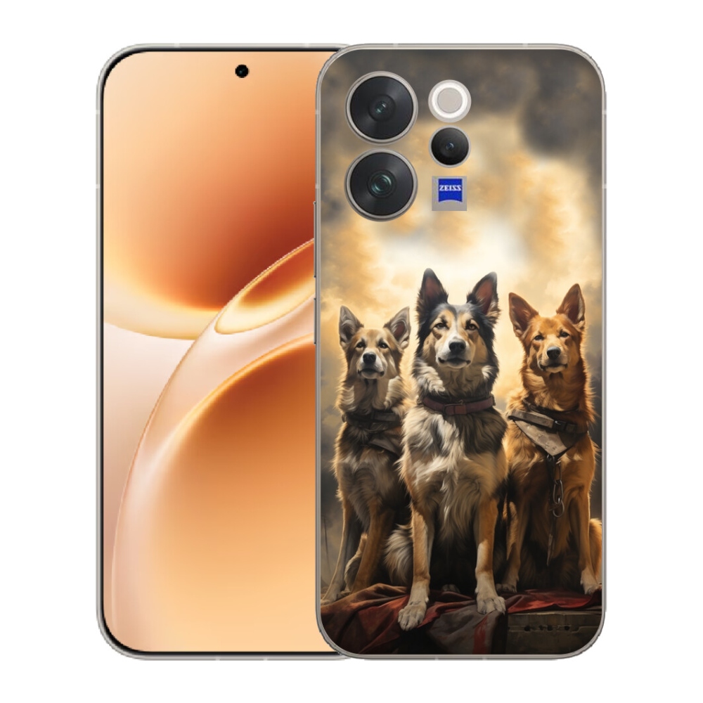 Gélový kryt mmCase na Vivo V70 - tri psy
