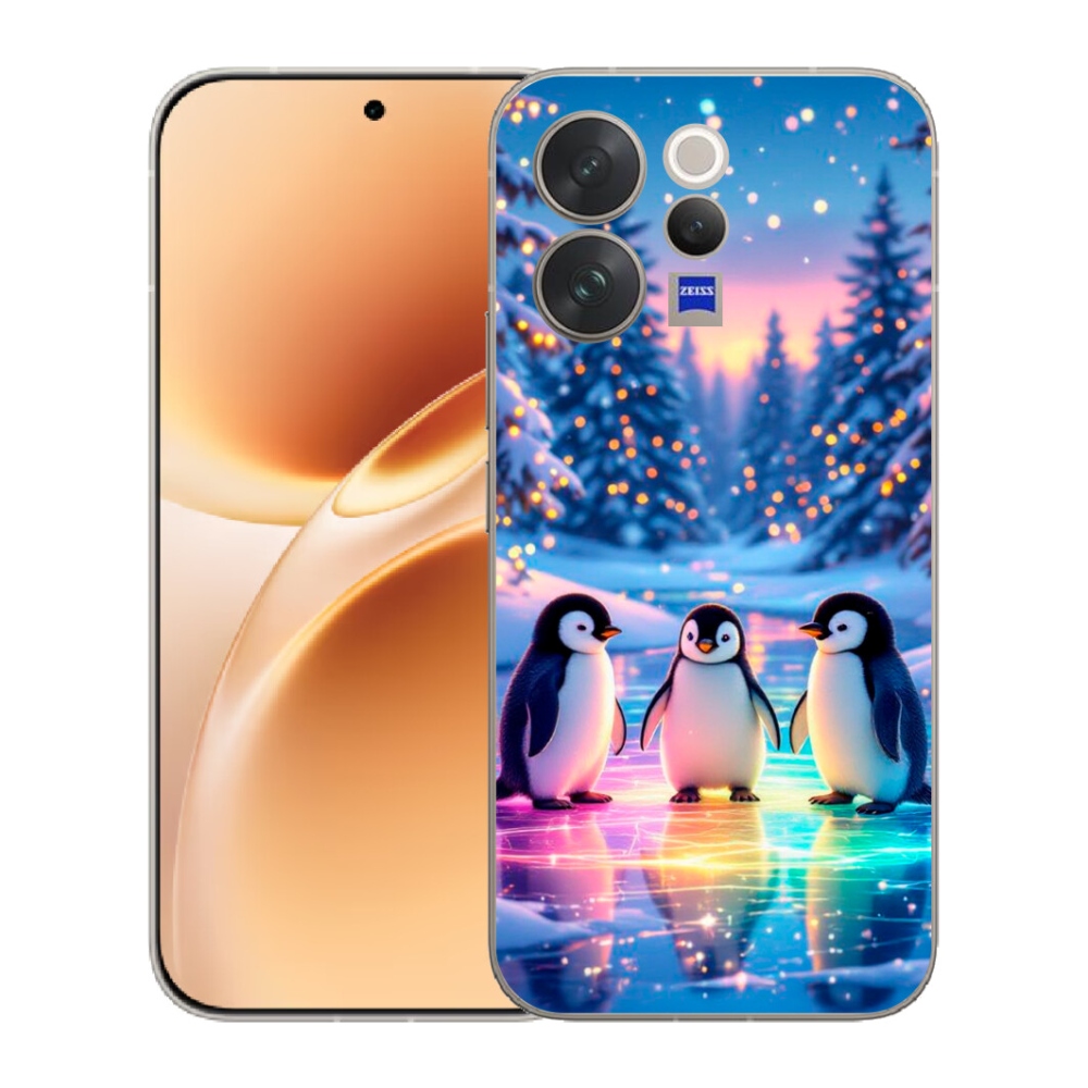 Gélový kryt mmCase na Vivo V70 - tučniaky