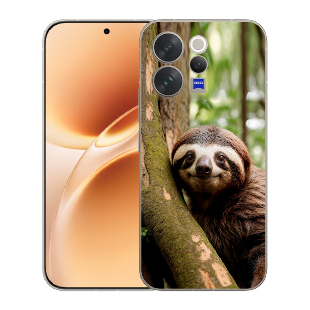 Gélový kryt mmCase na Vivo V70 - usmievavý leňochod