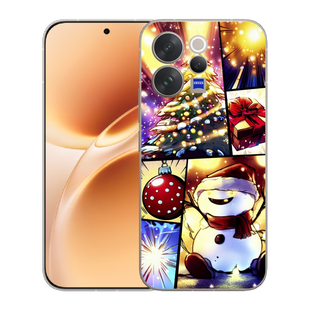 Gélový kryt mmCase na Vivo V70 - vianočné motívy 1