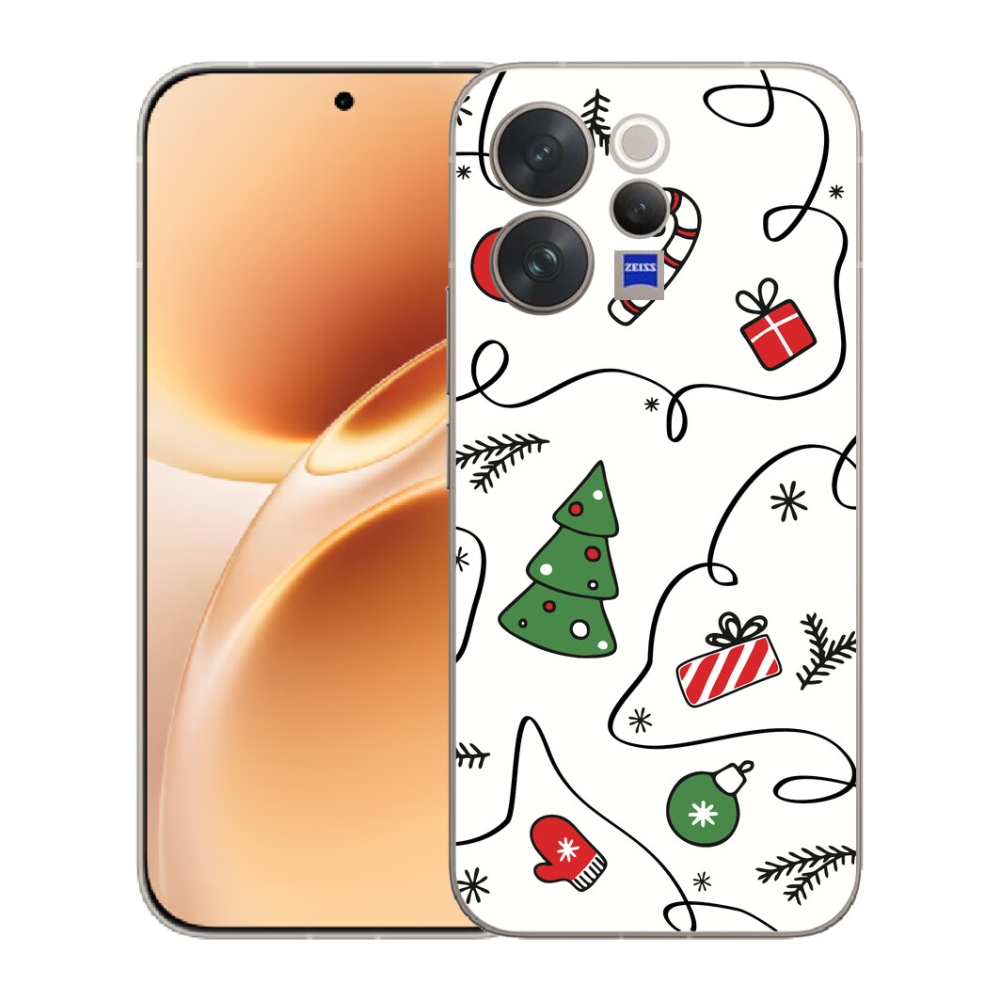 Gélový kryt mmCase na Vivo V70 - vianočné motívy