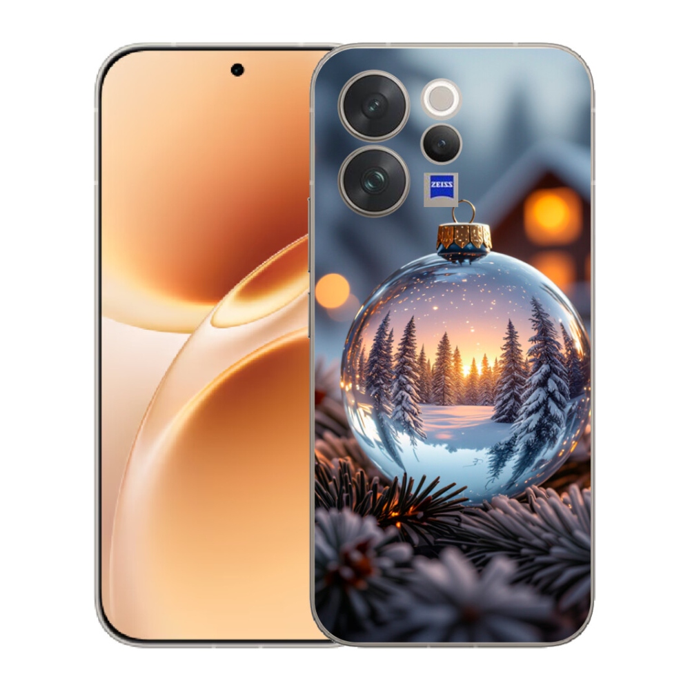 Gélový kryt mmCase na Vivo V70 - vianočná ozdoba