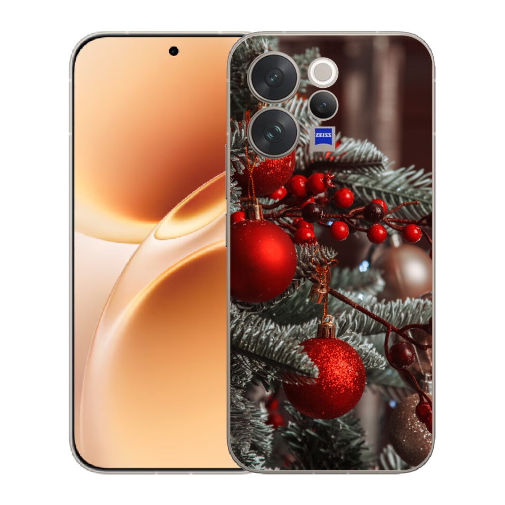Gélový kryt mmCase na Vivo V70 - vianočné ozdoby 2