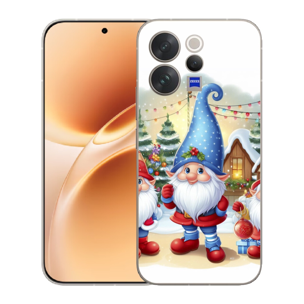 Gélový kryt mmCase na Vivo V70 - vianočné škriatkovia