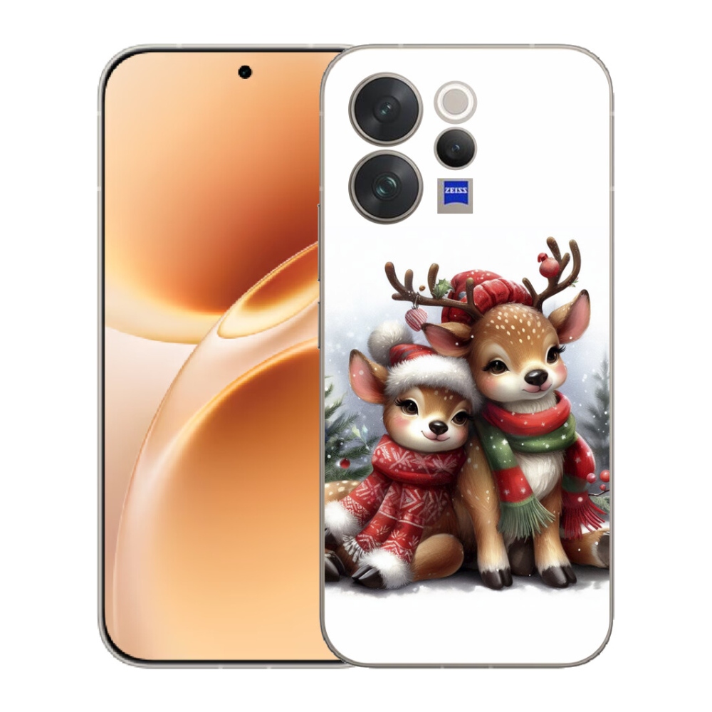 Gélový kryt mmCase na Vivo V70 - vianočné soby