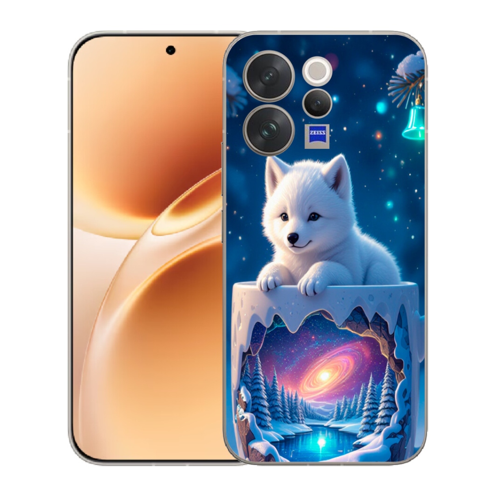 Gélový kryt mmCase na Vivo V70 - vianočné šteňa