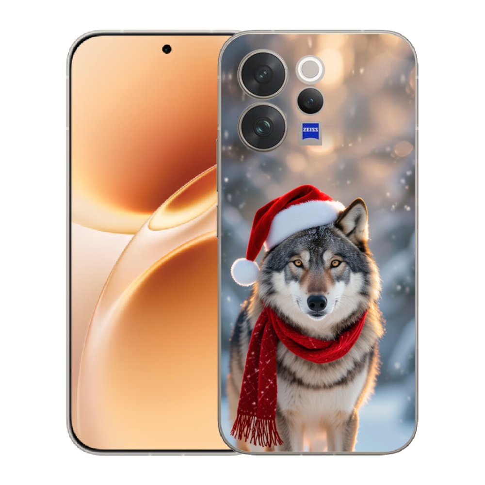 Gélový kryt mmCase na Vivo V70 - vianočný vlk