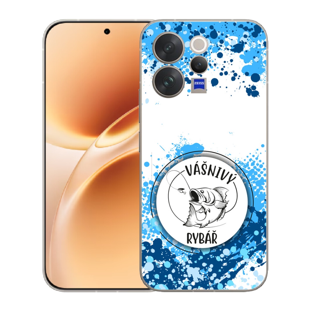 Gélový kryt mmCase na Vivo V70 - vášnivý rybár biele pozadie