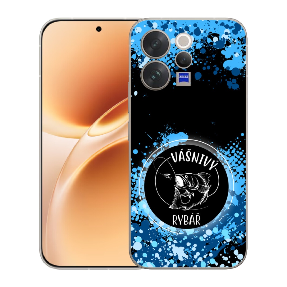 Gélový kryt mmCase na Vivo V70 - vášnivý rybár čierne pozadie