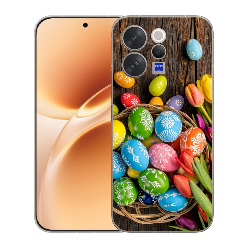 Gélový kryt mmCase na Vivo V70 - veľkonočné vajíčka