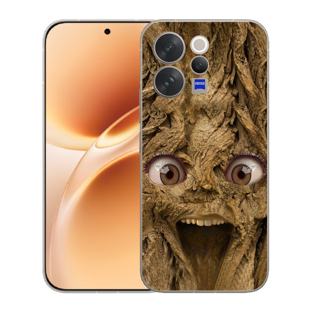 Gélový kryt mmCase na Vivo V70 - veselý strom s očami