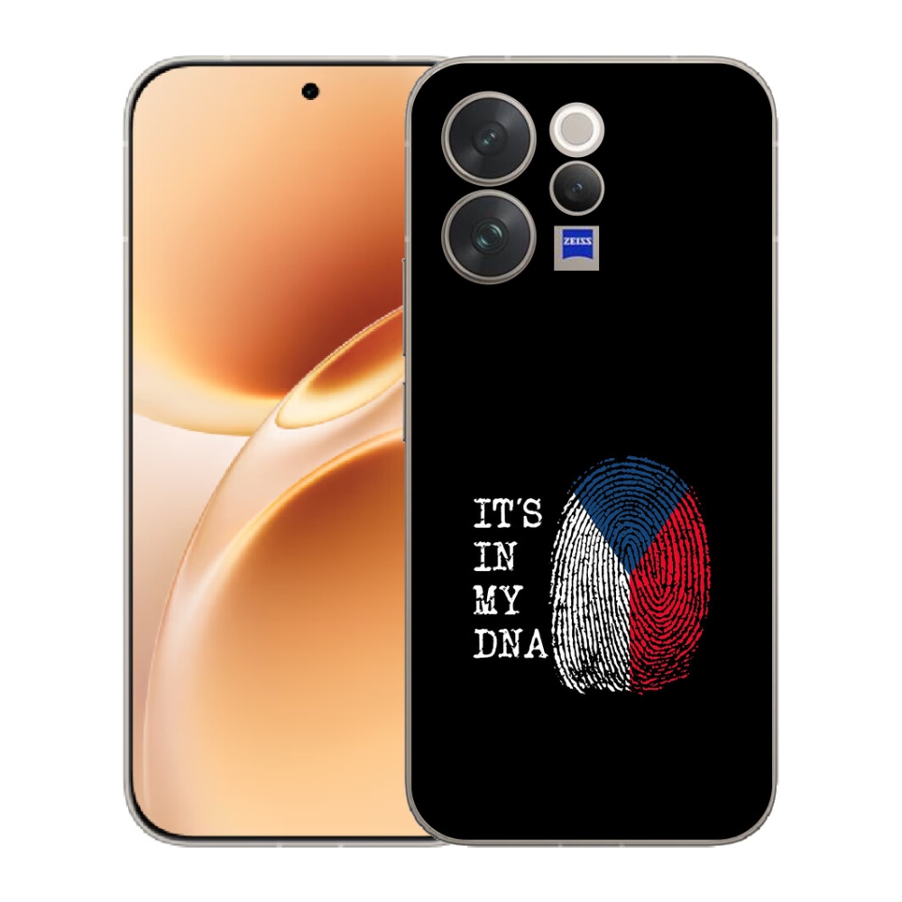 Gélový kryt mmCase na Vivo V70 - vlajka odtlačok prsta čierne pozadie