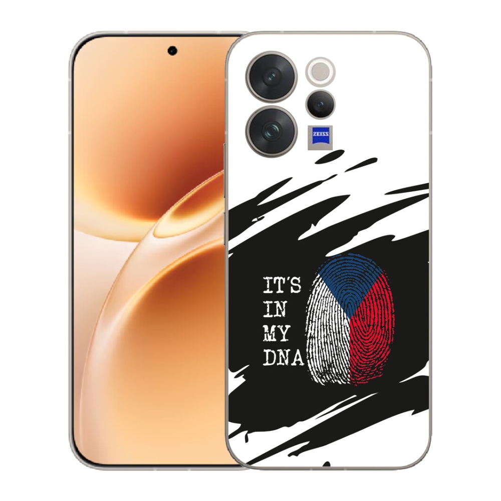 Gélový kryt mmCase na Vivo V70 - vlajka odtlačok prsta čiernobiele pozadie