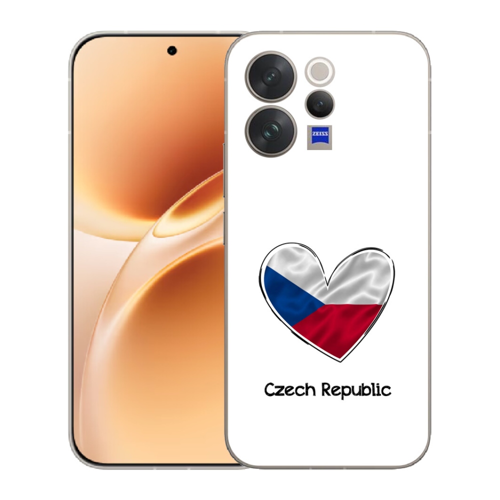 Gélový kryt mmCase na Vivo V70 - vlajka srdca biele pozadie