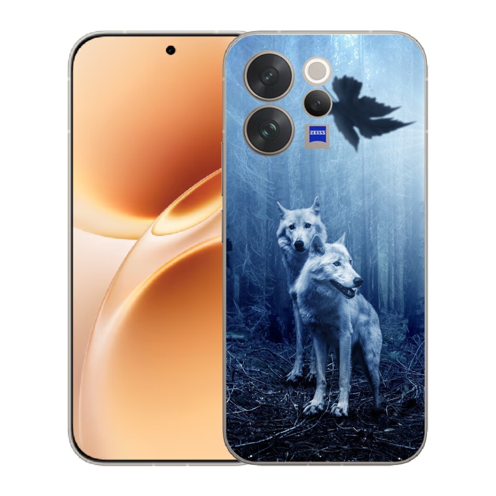Gélový kryt mmCase na Vivo V70 - vlci v lese