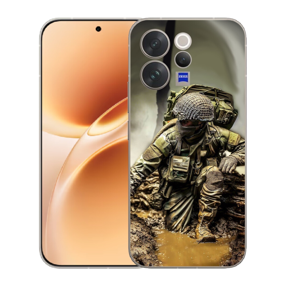 Gélový kryt mmCase na Vivo V70 - vojak
