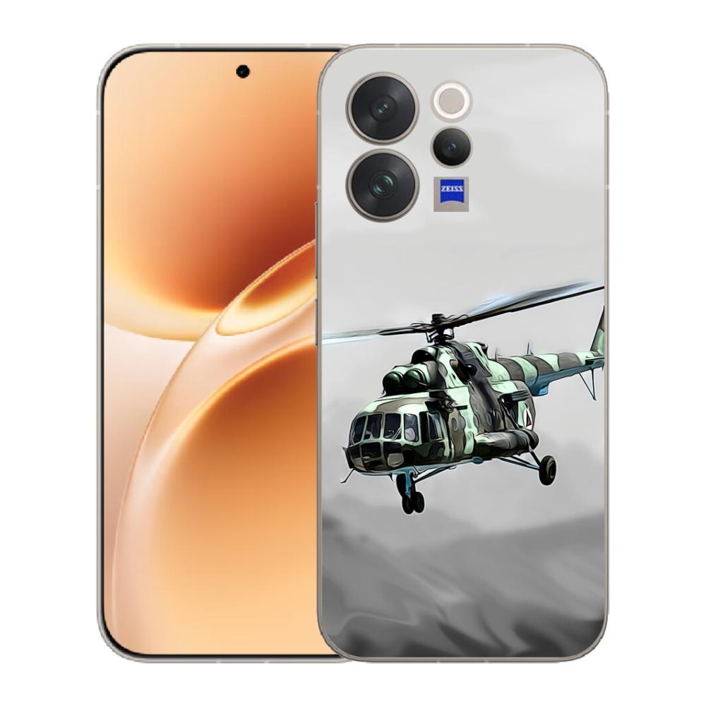 Gélový kryt mmCase na Vivo V70 - vojenský vrtuľník