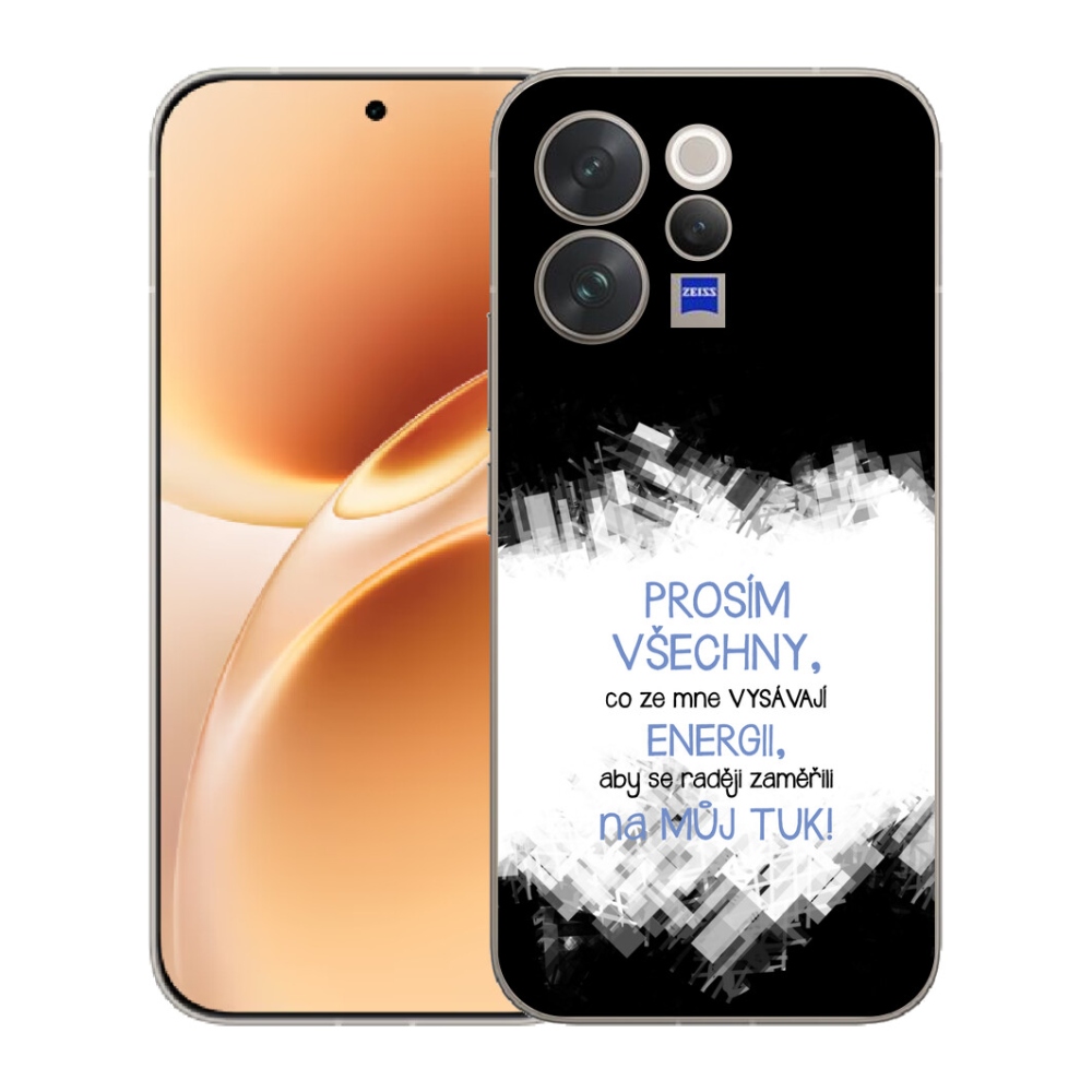 Gélový kryt mmCase na Vivo V70 - vtipný text 1 modrý