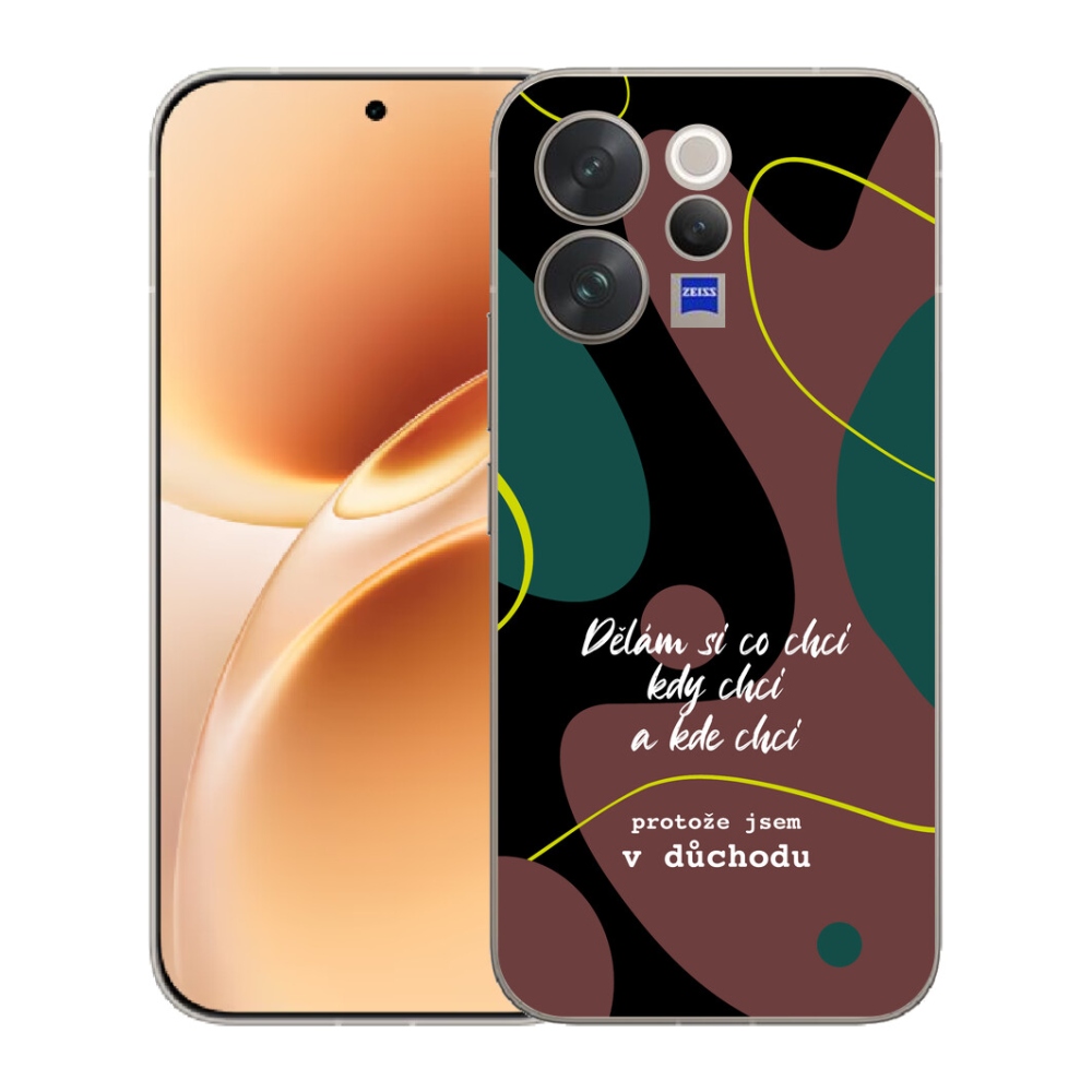 Gélový kryt mmCase na Vivo V70 - vtipný text 10 čierne pozadie
