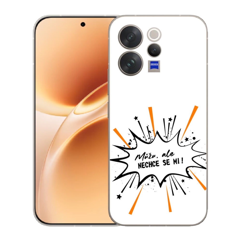 Gélový kryt mmCase na Vivo V70 - vtipný text 11 biele pozadie