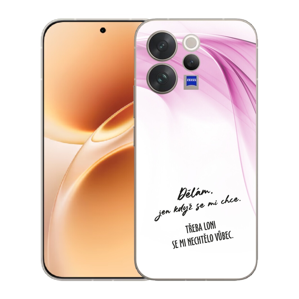 Gélový kryt mmCase na Vivo V70 - vtipný text 12 biele pozadie