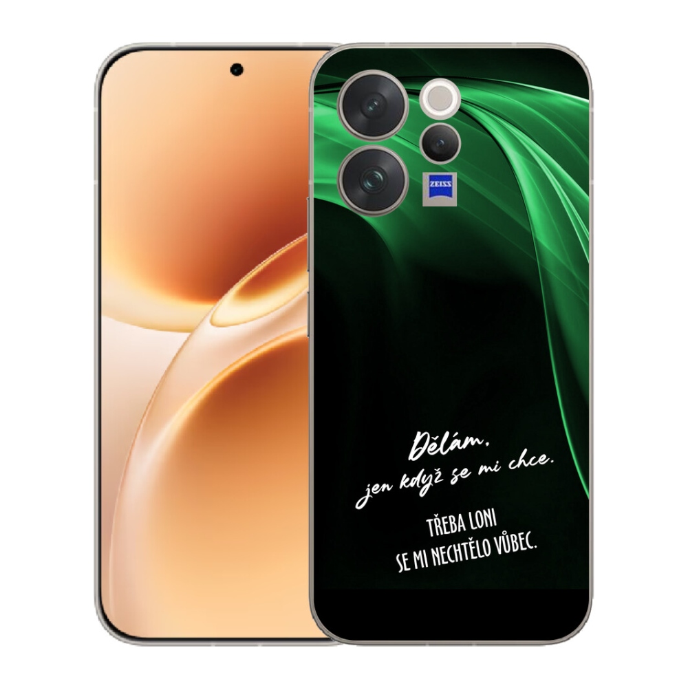 Gélový kryt mmCase na Vivo V70 - vtipný text 12 čierne pozadie