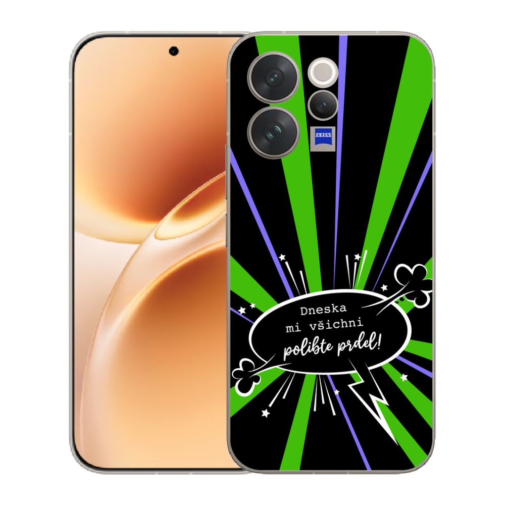 Gélový kryt mmCase na Vivo V70 - vtipný text 15 čierne pozadie