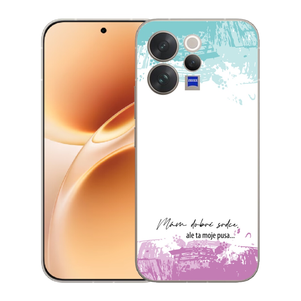 Gélový kryt mmCase na Vivo V70 - vtipný text 3 biele pozadie