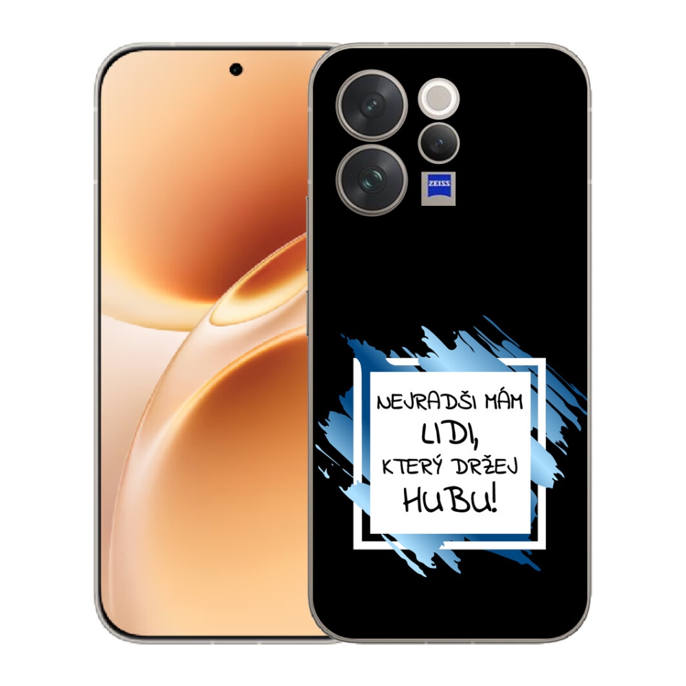 Gélový kryt mmCase na Vivo V70 - vtipný text 7 bieločierne pozadie
