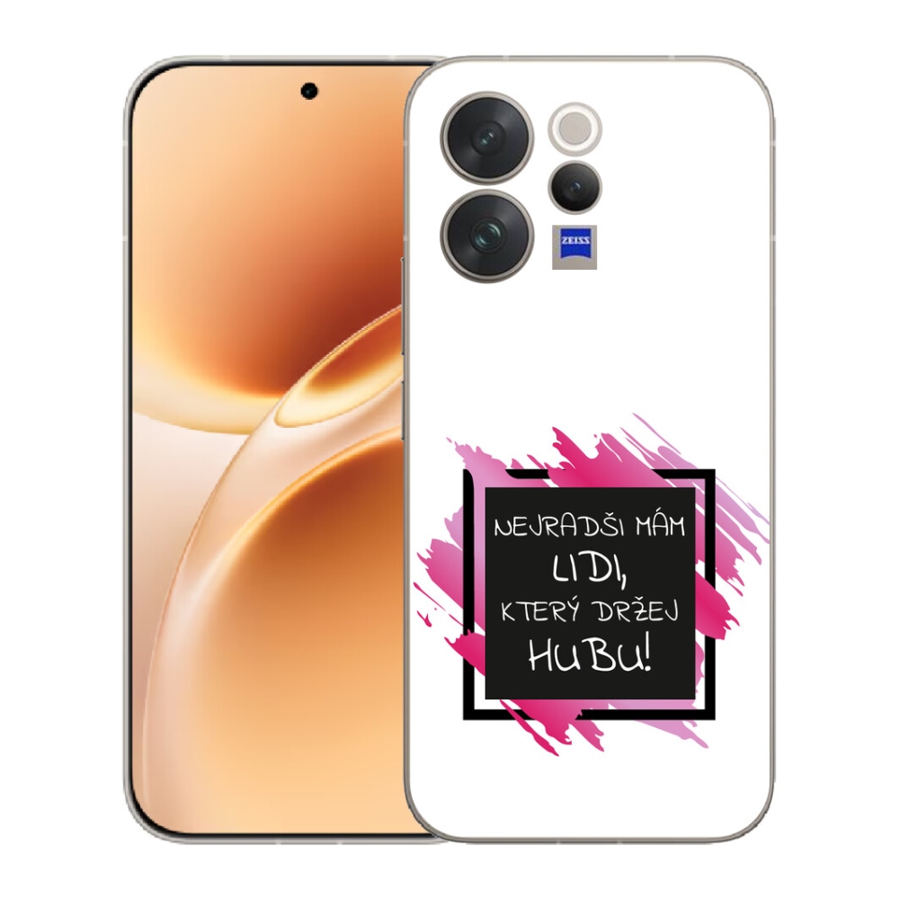 Gélový kryt mmCase na Vivo V70 - vtipný text 7 čiernobiele pozadie