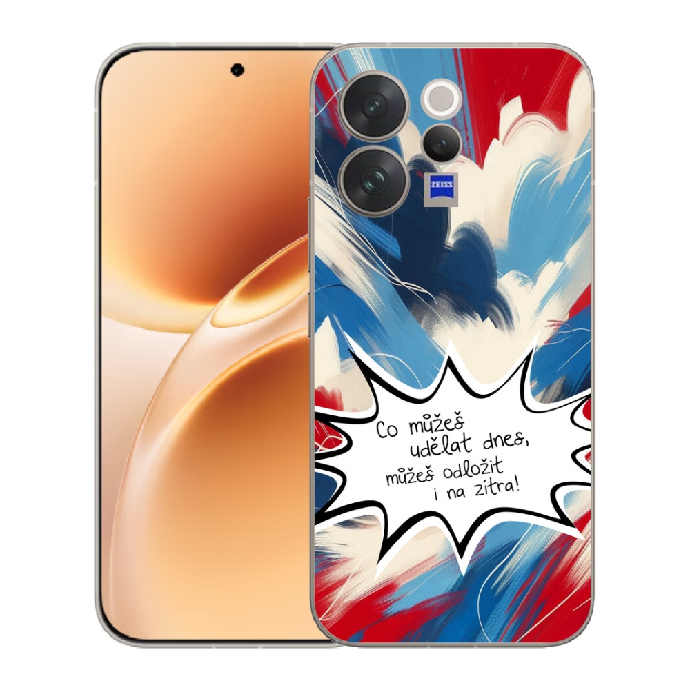 Gélový kryt mmCase na Vivo V70 - vtipný text 9 biele pozadie