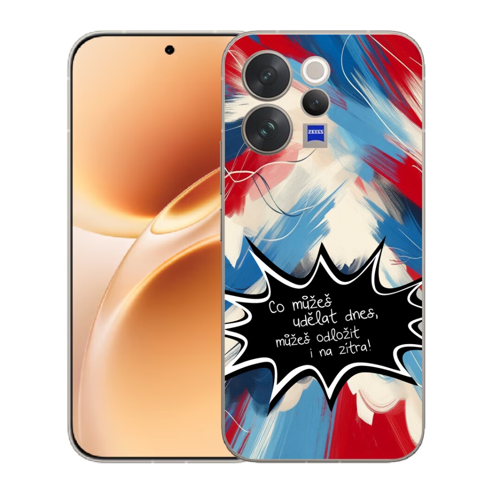 Gélový kryt mmCase na Vivo V70 - vtipný text 9 čierne pozadie