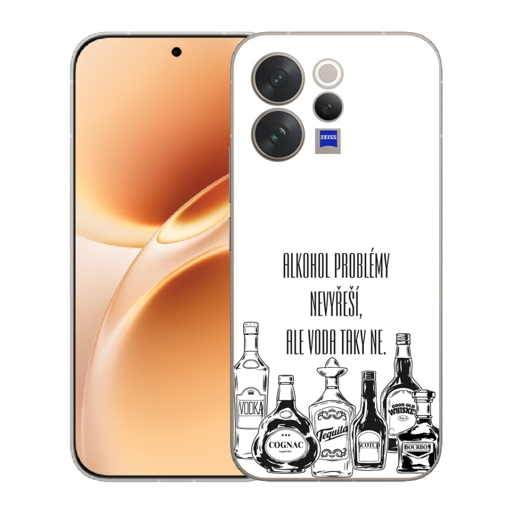 Gélový kryt mmCase na Vivo V70 - vtipný text biele pozadie