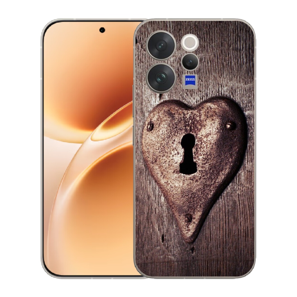 Gélový kryt mmCase na Vivo V70 - zámok v tvare srdca