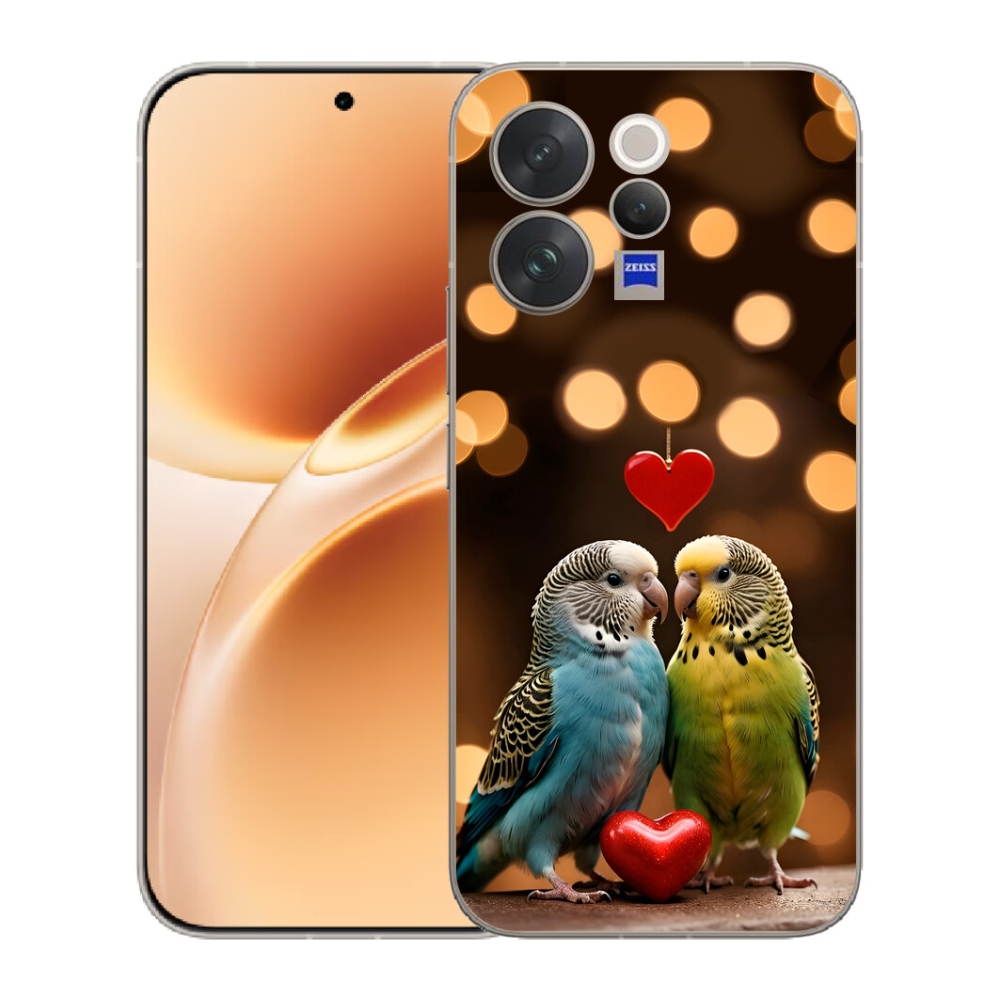 Gélový kryt mmCase na Vivo V70 - zamilovaní papagáje